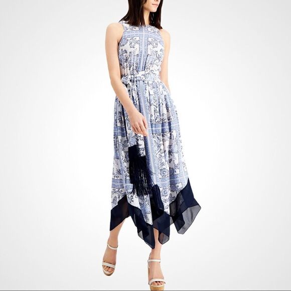 Michael Kors Printed Fit‎ & Flare Sleeveless Dress - Picture 1 of 9